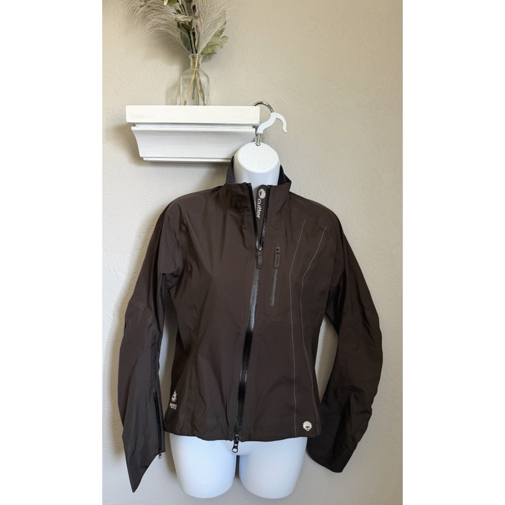 Cutter Cyclical eVent Shell Jacket Womens‎ Medium Brown Lightweight Waterproof